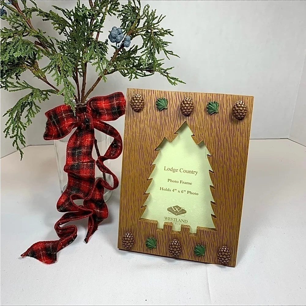 Westland Winter Lodge Tree Frame 4” x 6” New in Box Great Gift Idea